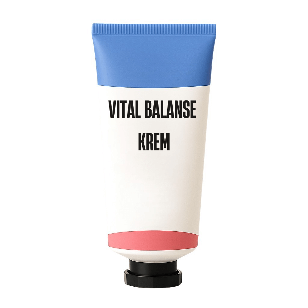 Vital Balansekrem tube for a balanced and healthy skin appearance in daily skincare routines.