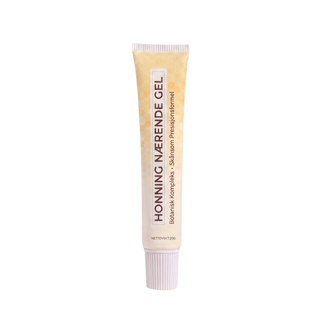 Premium Honning Nærende Gel tube for soft, hydrated skin with nourishing gel texture.