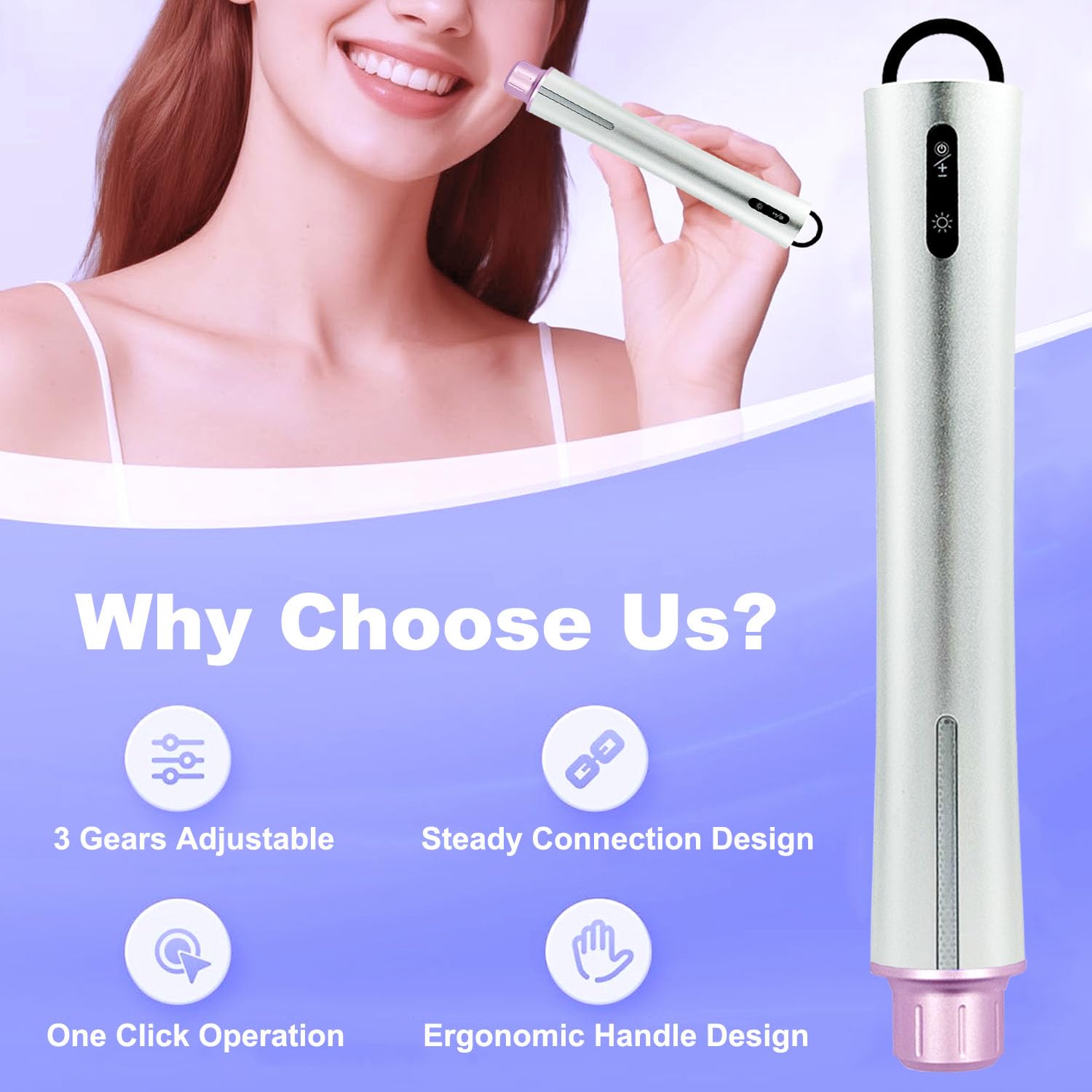 RenLys Microneedling Pen with ergonomic design for adjustable microneedling treatment, enhancing skin regeneration.