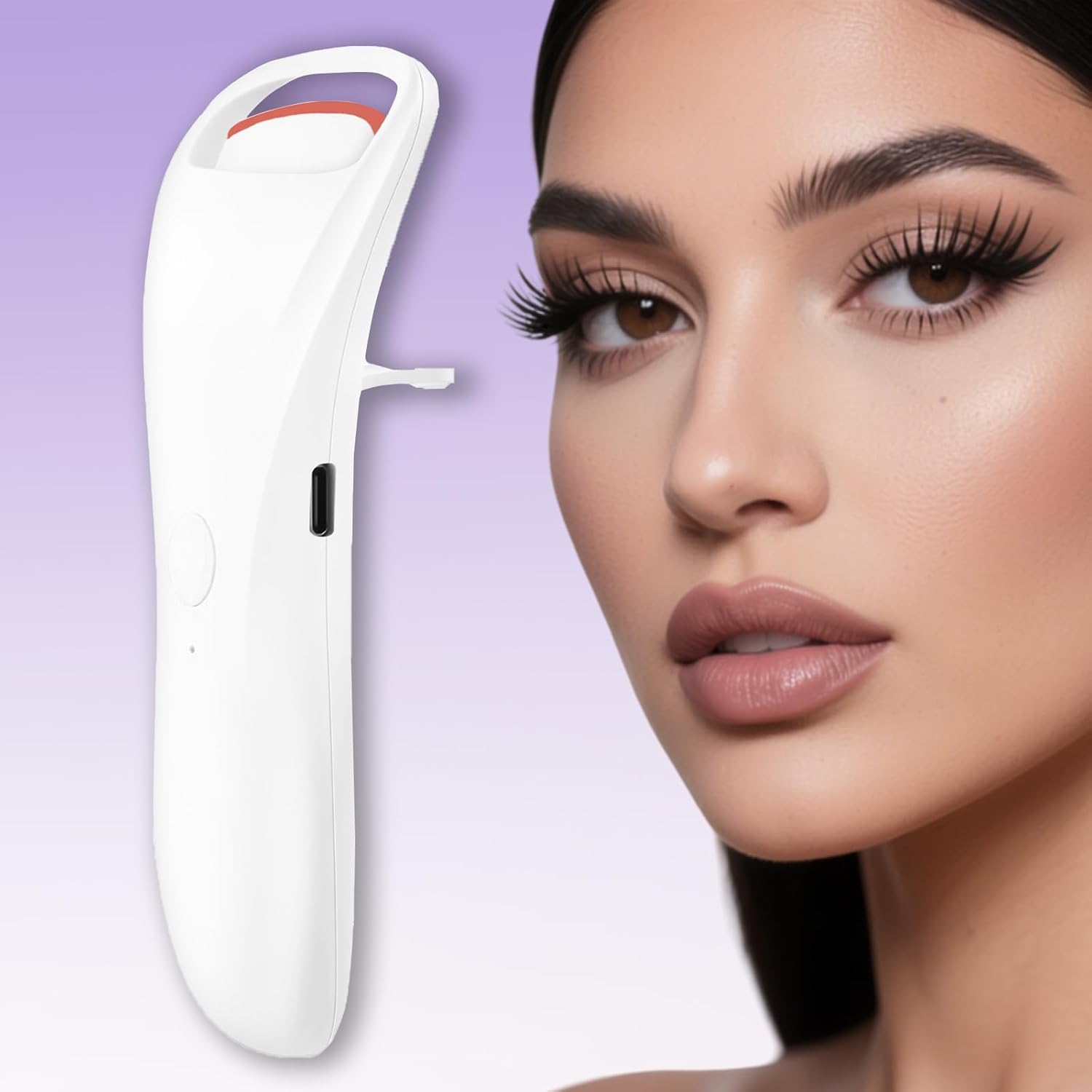 RenLys Elektrisk Vippevarmer med elegant design, gir bøyde vipper på få sekunder, effektivt og skånsomt.