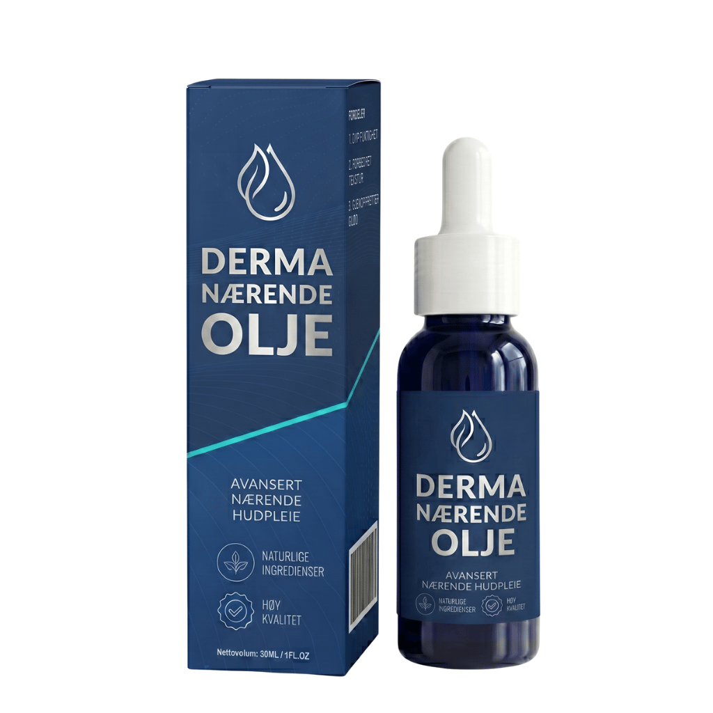 Derma nærende olje flaske og emballasje, naturlig skjønnhetsolje for daglig hudpleie.