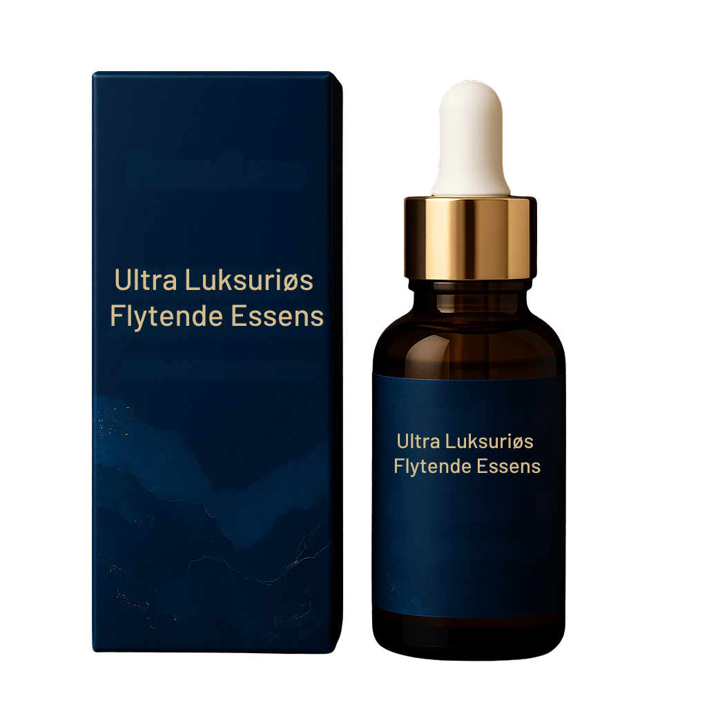 Ultra Luksuriøs Flytende Essens bottle with packaging, designed for smoother and healthier skin.
