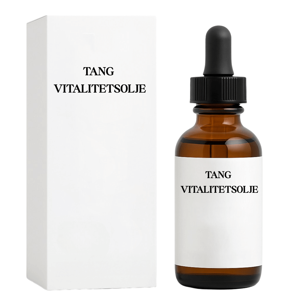 Tang vitalitetsolje i flaske med pipette, perfekt for daglig hudpleie.