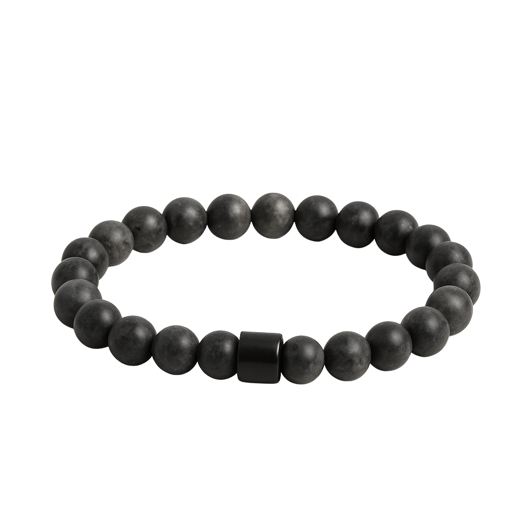Premium beroligende armbånd med sorte perler, elegant og minimalistisk design for daglig bruk.