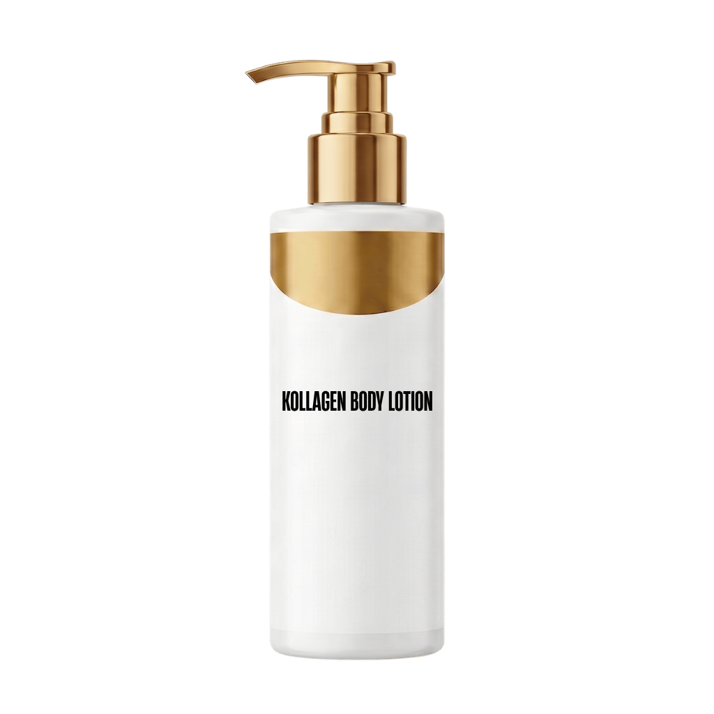 Kollagen Body Lotion in a stylish pump bottle, designed for hydration and revitalization of the skin.