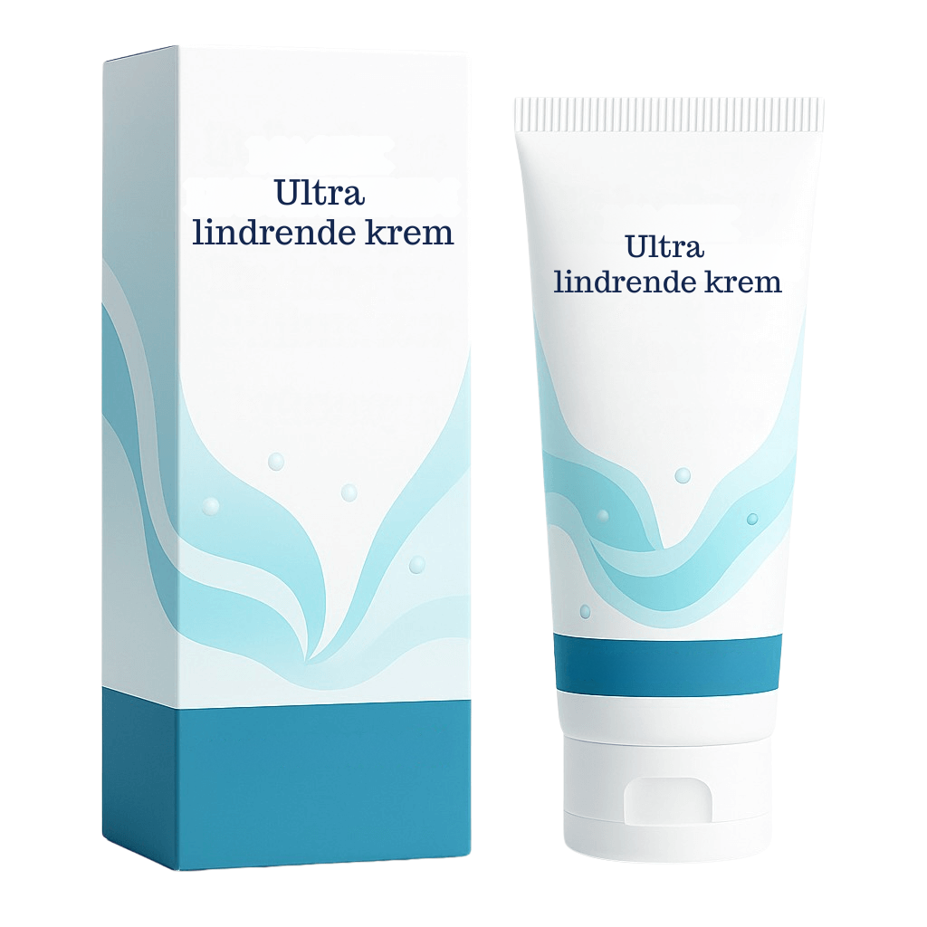 Ultra lindrende krem tube and packaging with sleek design for soothing skin care solution.