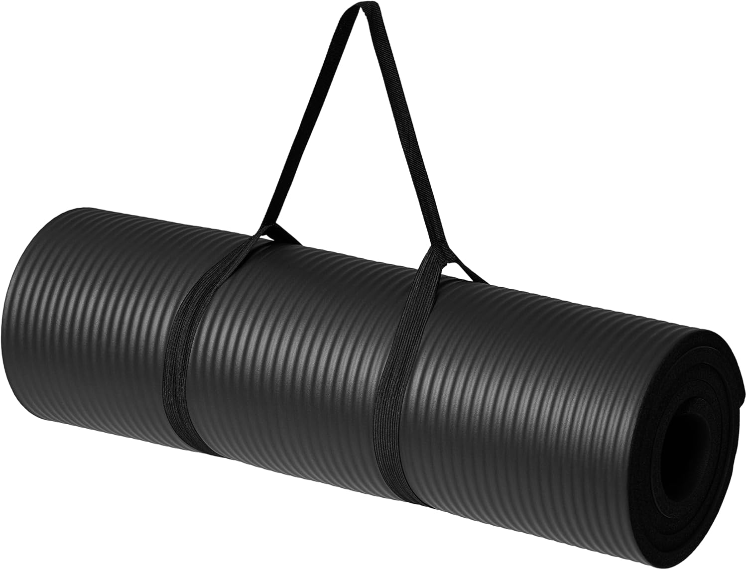 RenLys BalanseMatte trent med bærerem, ideell for yoga og trening, ekstra tykk for komfort og støtte.