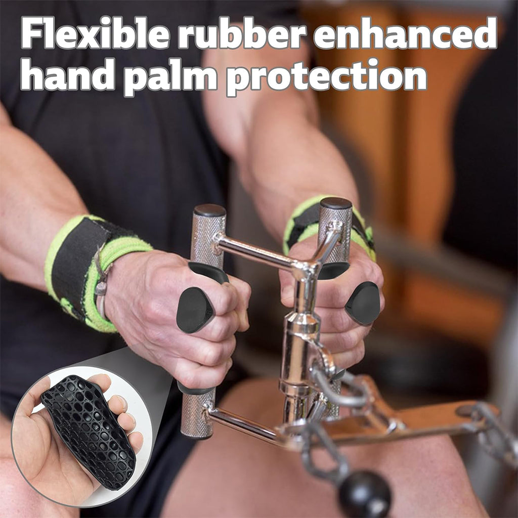 RenLys GripFlex gloves providing flexible rubber hand palm protection for grip and comfort during workouts.